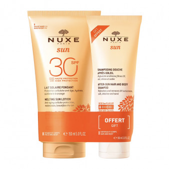 Duo Lait Solaire Fondant SPF30 & Shampooing Douche Après-Soleil