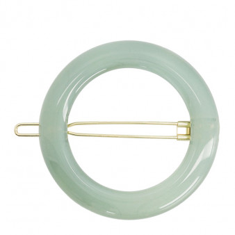 Barrette ronde Vert d'eau